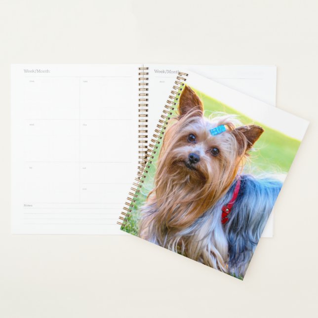 Agenda Cute Yorkshire Terrier Dog Head (Exibição)
