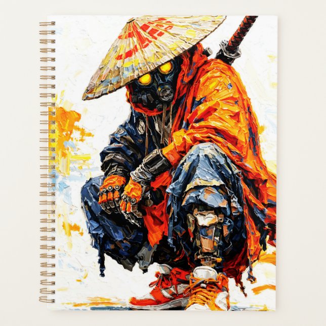 Agenda Cyber Samurai Palette Knife Neon Orange Impasto (Frente)