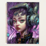 Agenda Cyborg Woman Science Fiction<br><div class="desc">Produtos de arte fantasia de The Lunarium.</div>