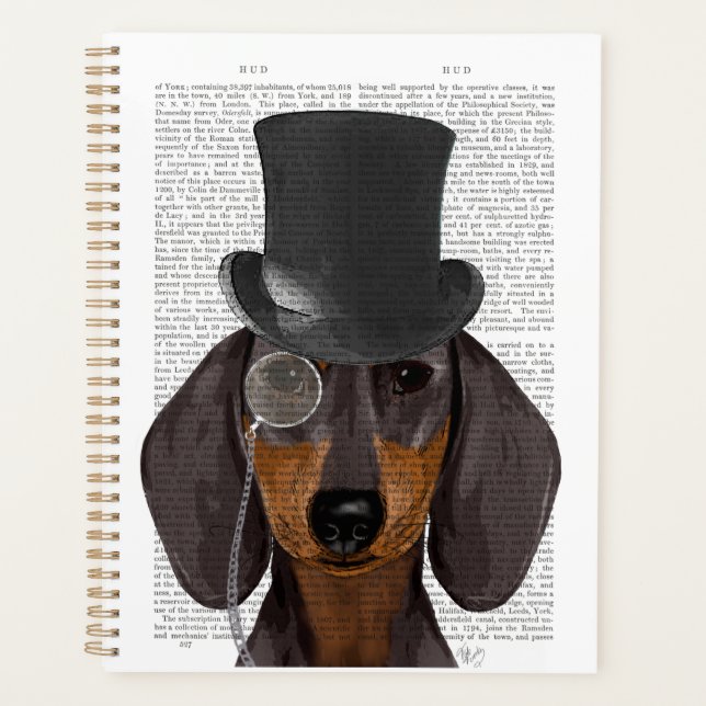 Agenda Dachshund, Chapéu Formal e Chapéu (Frente)