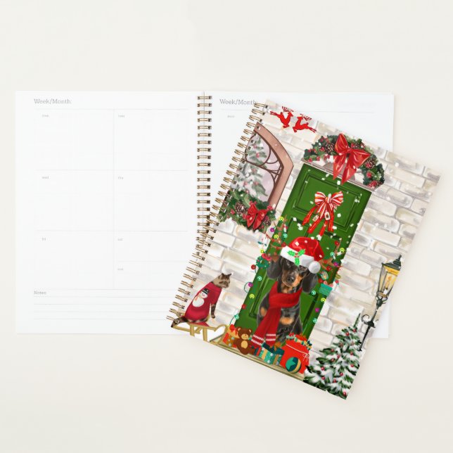 Agenda Dachshund Dog Christmas (Exibição)