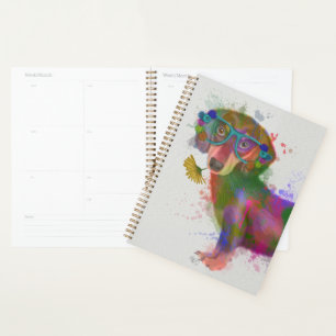Agenda Dachshund & Glass Rainbow Splash