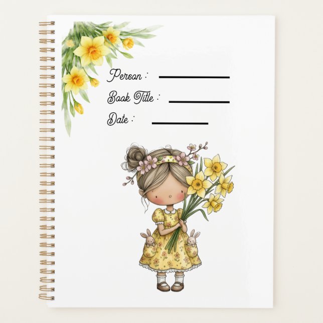 Agenda Daffodil Flowers Book Cover Planner (Frente)