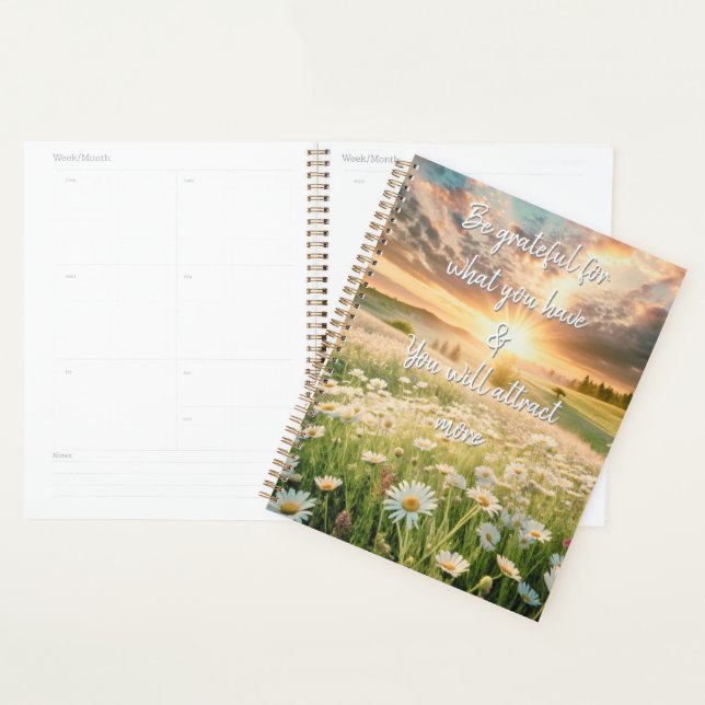 Agenda Daisy Flowers Meadow - Inspirational Phrases (Exibição)