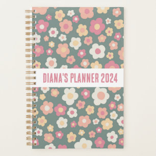 Agenda Daisy Pattern Flowers Blooms Floral Cute CUSTOM