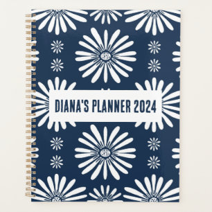 Agenda Daisy Pattern Flowers Blooms Floral Marinho PERSON