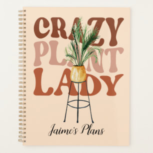 Agenda Dama de Planta Retro Aquarela Tipografia de Planta