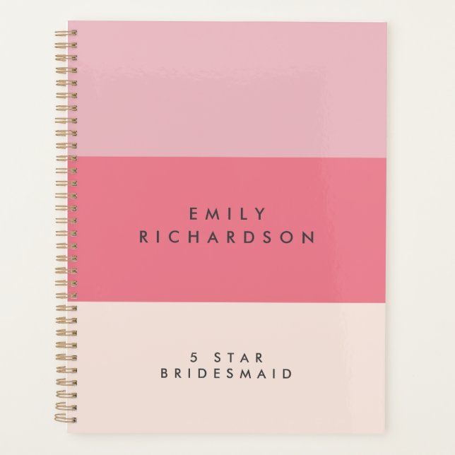 Agenda Damas de honra Pink Colorblock  (Frente)