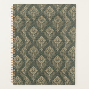 Agenda Damasco Verde e Dourado