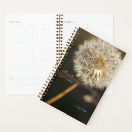 Agenda Dandelion Seed Head em tons castanhos
