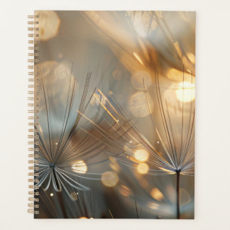 Agenda Dandelions Bokeh Dourado