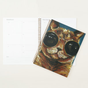 Agenda Dapper Animal   Gatinho De Óculos De Sol