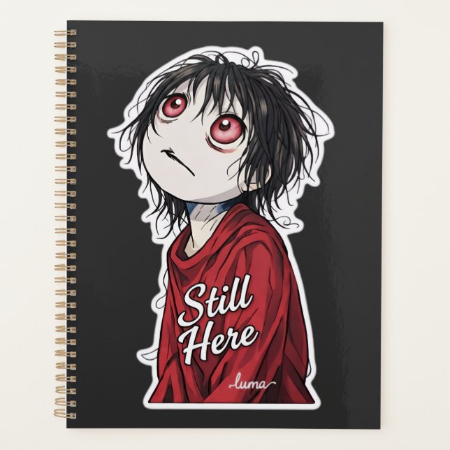 Agenda Dark Anime  "Still Here" Aesthetic Gothic Illustra (Frente)