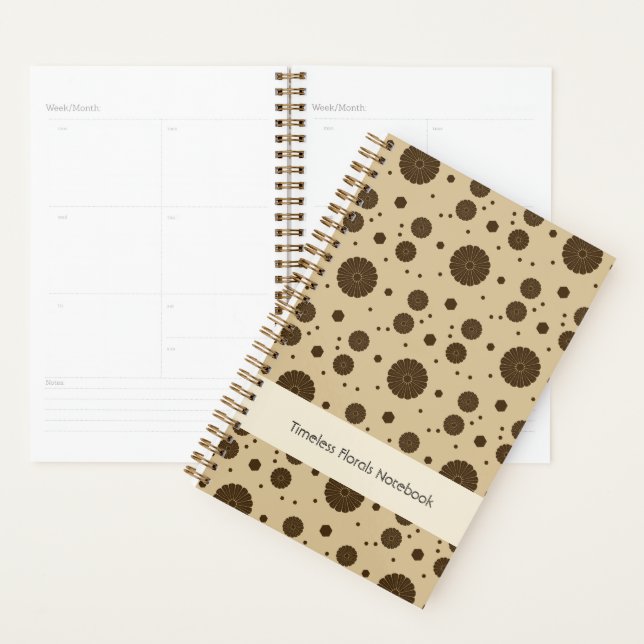 Agenda Dark Brown Micro Floral Sand (Exibição)