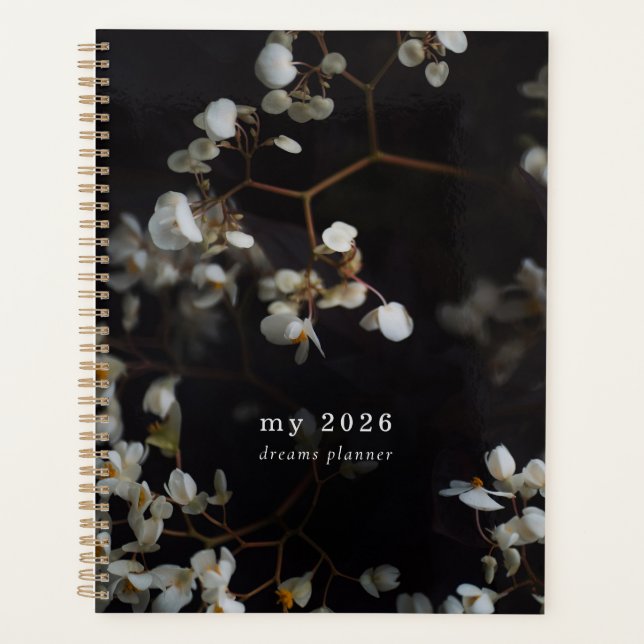 Agenda Dark floral aesthetic  (Frente)