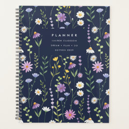 Agenda Dark Floral Botanical Garden Planner