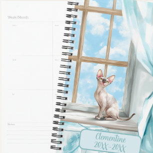 Agenda de Compromissos Diário de Gato Sphynx Sem D