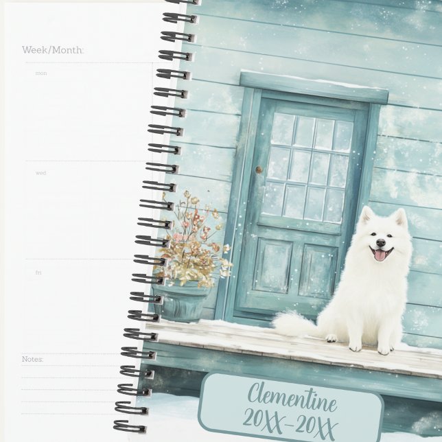 Agenda de Compromissos Sem Data do Cão Samoyed de  (Criador carregado)