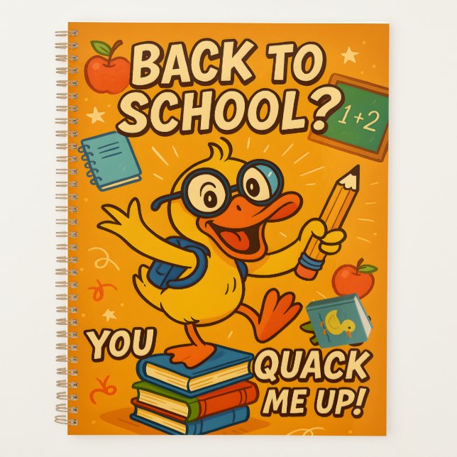 Agenda De Volta às Aulas  | Capa de Pato Fofo para Profes (Frente)