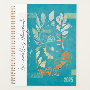 Agenda Deco de Arte Botânica abstrato inspirou o Quic Mod