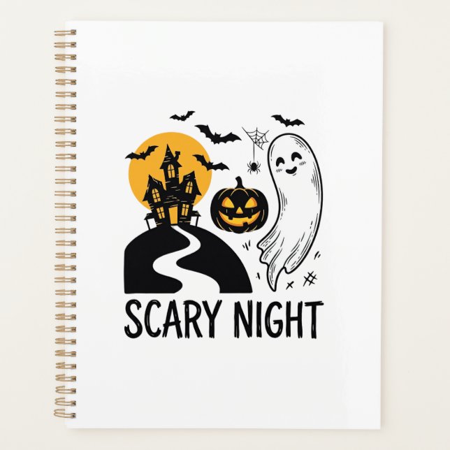 Agenda Decoração de Fantasma de Casa Assombrada de Hallow (Frente)