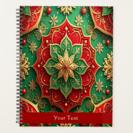 Agenda Decoração de Feriado Vermelho Verde