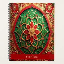 Agenda Decoração de Feriado Vermelho Verde