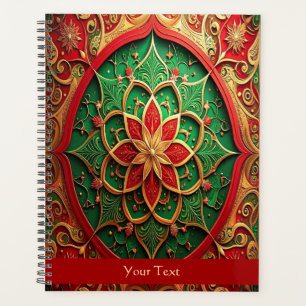 Agenda Decoração de Feriado Vermelho Verde