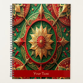 Agenda Decoração de Feriado Vermelho Verde