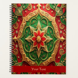 Agenda Decoração de Feriado Vermelho Verde