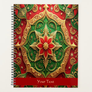 Agenda Decoração de Feriado Vermelho Verde