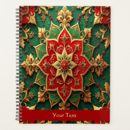 Agenda Decoração de Feriado Vermelho Verde