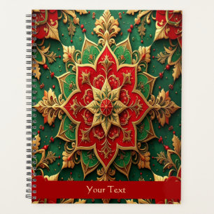 Agenda Decoração de Feriado Vermelho Verde