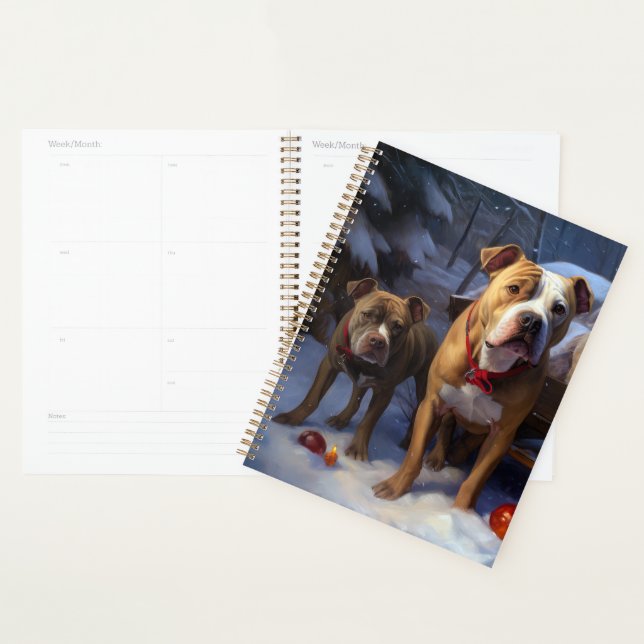 Agenda Decoração de Natal Pitbull Snowy Sleigh (Exibição)