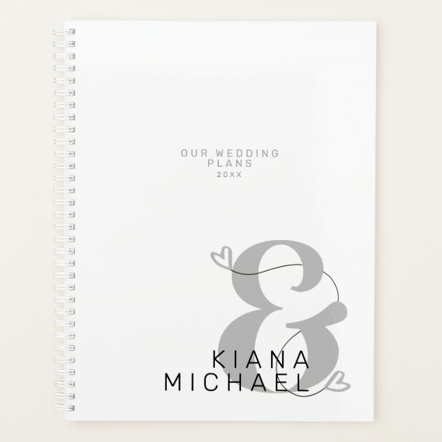 Agenda Decorative Modern Wedding ID887 (Frente)