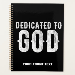 AGENDA DEDICADO A DEUS TEXTO BRANCO PERSONALIZÁVEL LEGAL