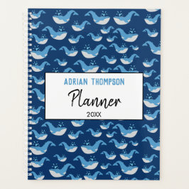 Agenda Deep Blue Ocean Whale Standard School