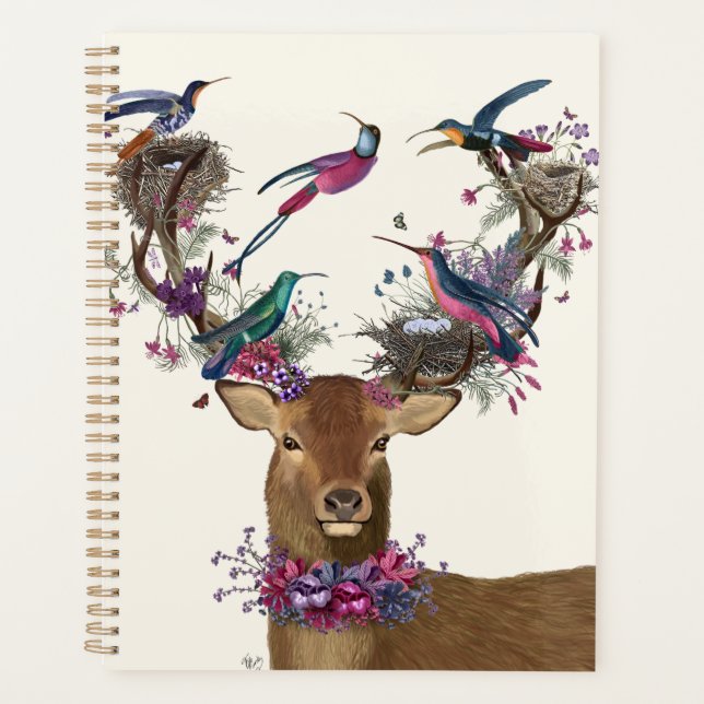 Agenda Deer Birdkeeper, Ninhos De Aves Tropicais (Frente)