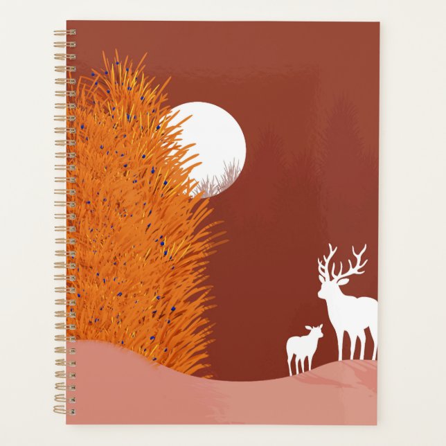 Agenda Deer on Moon Lit Hill (Frente)