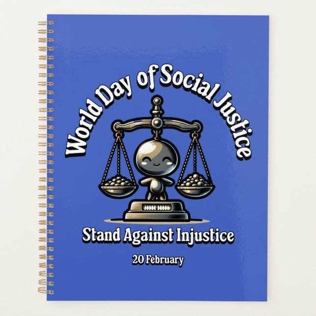 Agenda Defenda A Injustiça. Dia da Justiça Social. (Frente)