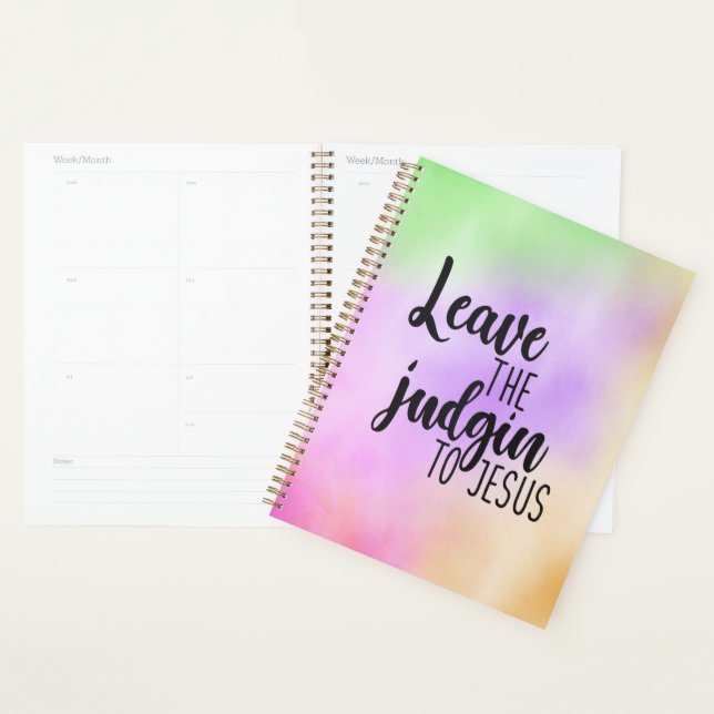 Agenda Deixe O Judgin Para Jesus Planner (Exibição)