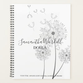 Agenda Delicada Elegante Flores Doula Birth Treinadora Pa