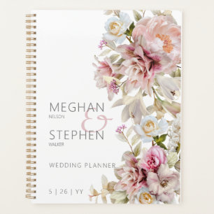 Agenda Delicar Rosa de Blush Rosa Moderno e Casamento Lil
