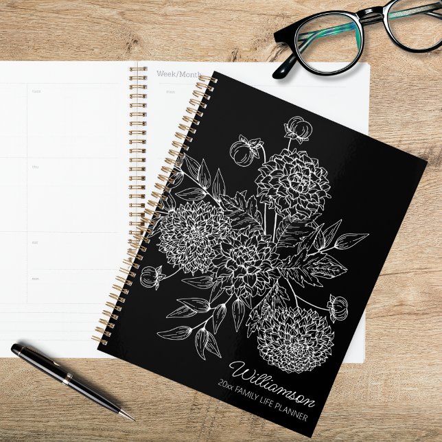 Agenda Delicate Country Flower Line Illustration (Criador carregado)
