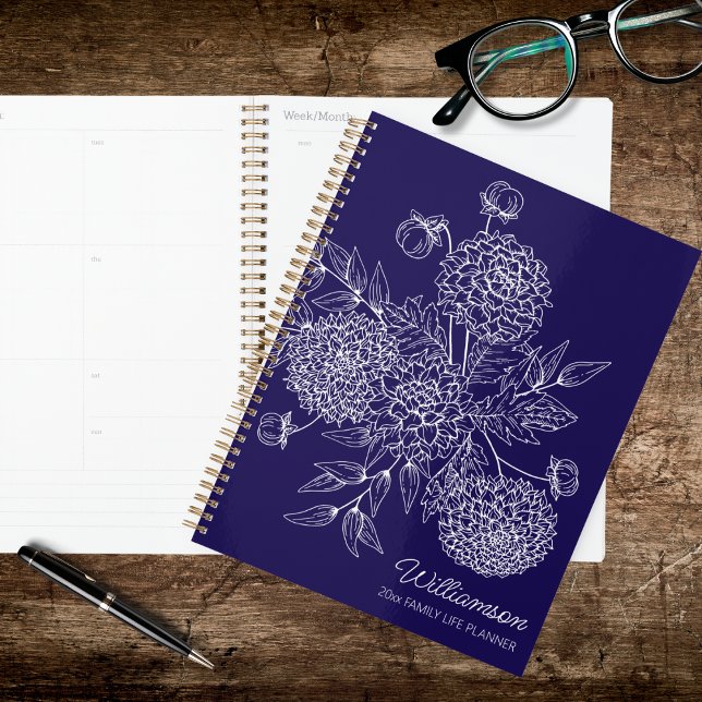 Agenda Delicate Country Flower Line Illustration (Criador carregado)