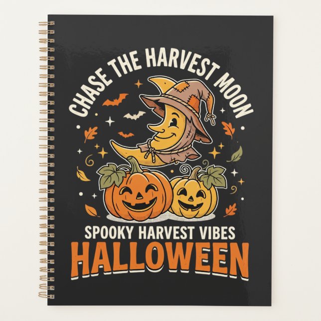 Agenda Delícia da Colheita da Lua de Halloween (Frente)