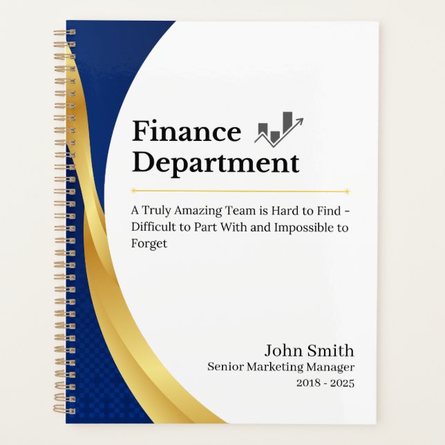 Agenda Departamento de Finanças Personalizado (Frente)