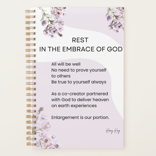 Agenda Descanse No Embarque De Deus Poema (Frente)