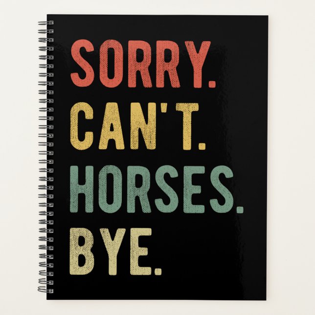 Agenda Desculpe Não Cavalos Tchau II (Frente)