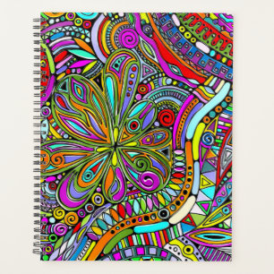 Agenda Desenhando Arte de Fantasia - Flores Abstratas 1